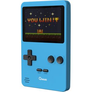 Qware - Retro-gameconsole - 240 Spellen - Handheld - 2.8 Inch - Blauw