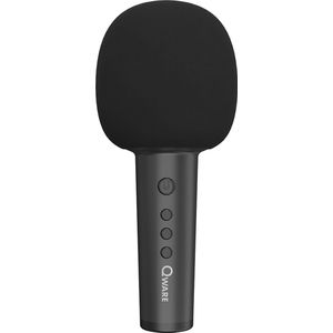 Qware - Karaoke Microfoon - Zwart - Compact en Draagbaar