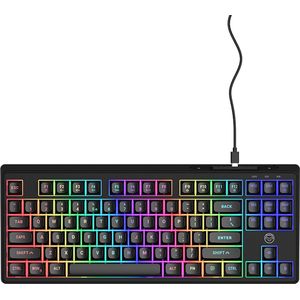 Qware - Jacksonville - Gamingtoetsenbord - Zwart - Bedraad