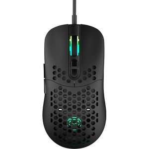 Qware - San Diego - Gamingmuis - Zwart - RGB Verlichting - 7 Programmeerbare Knoppen