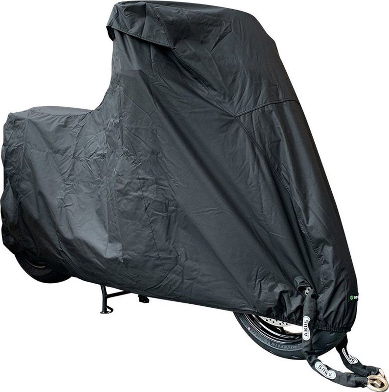 ALFA motorhoes van DS COVERS – Outdoor – Waterdicht – UV bescherming – 300D Oxford – Zachte voering – Incl. Opbergzak – Maat M