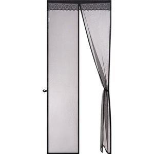 O'DADDY Deurgordijn Deluxe FIBER - Magnetisch Vliegengordijn - Voor Nieuwbouw en Standaard Deuren - Eenvoudige Installatie - Zwarte Hor - 92x230cm
