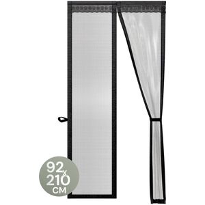 O'DADDY® Deurgordijn Deluxe FIBER - Magnetisch Vliegengordijn - Voor Nieuwbouw en Standaard Deuren - Eenvoudige Installatie - Deurhor Zwart - 92x210 cm