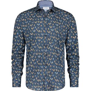 A Fish Named Fred - Owls Classic - Overhemd - Blauw - Katoen