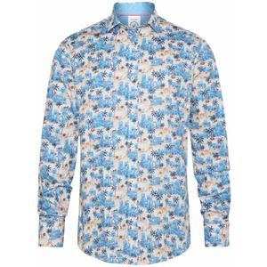 A Fish Named Fred - Oasis - Overhemd - Blauw - Katoen - Print