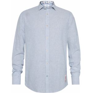 A Fish Named Fred - Stripe Overhemd - Blauw - Katoen/Linnen