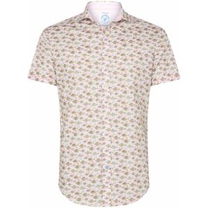 A Fish Named Fred - Overhemd - Zand - Katoenmix - Vissenprint