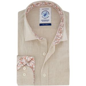 A Fish Named Fred - Overhemd - Beige - Linnenmix - Gemêleerd