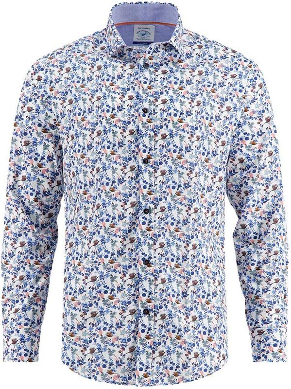 A fish named Fred - Regular Fit - Overhemd - Wit - Lange Mouwen