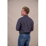 A fish named Fred - Overhemd - Donkerblauw - Regular Fit - Lange Mouwen