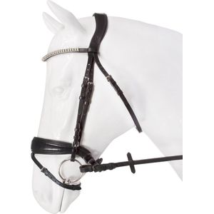 Horka Hoofdstel Gipsy Zweeds Leer Zwart Full