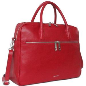 Gigi Fratelli Dames Leren Laptoptas 15 inch Romance Business ROM8002 Rood