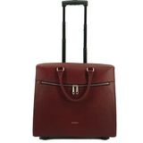 Gigi Fratelli Dames Leren Laptop Trolley 15.6 inch Romance Business ROM8015 Rubino