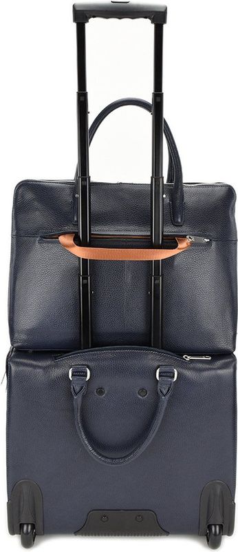 Gigi Fratelli Dames Leren Laptop Trolley 15.6 inch Romance Business ROM8015 Oud Roze