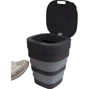 Eurotrail - Afvalemmer - Opvouwbaar - 8.5L - Met Sensor - Hygiënisch