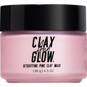 Clay And Glow - Roze Kleimasker - Gezichtsmasker - 130 Gram - Natuurlijke Ingrediënten