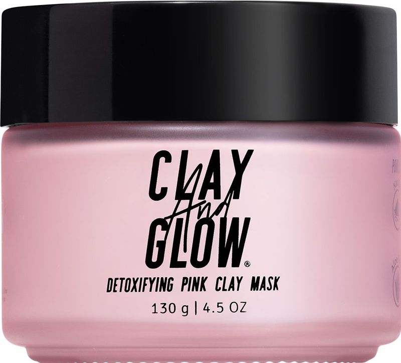 Clay And Glow - Roze Kleimasker - Gezichtsmasker - 130 Gram - Natuurlijke Ingrediënten