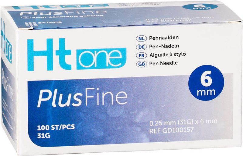 HT One Plusfine pennaalden 6 mm 31G - 100 stuks HT One