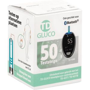 Glucose teststrips HT One TD-Gluco - 50 stuks - bluetooth compatibiliteit