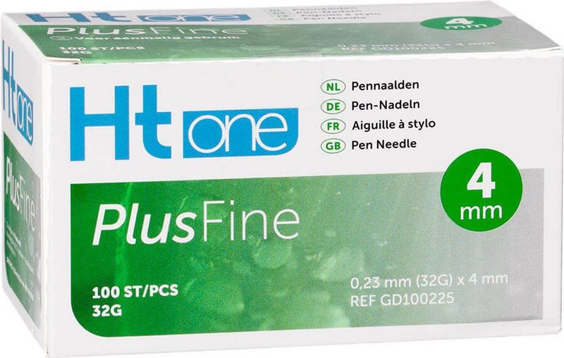 HT - One PlusFine Pennaalden - 4mm - 32G - 100 Stuks - Steriel Verpakt