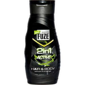12x Body-X Fuze Douchegel Hair & Body Active 300 ml