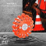 LED's - Draadloze Zwaailamp - Rood - Magnetisch & Waterdicht - 9 Lichtstanden