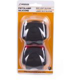 Benson LED Fietslamp Set - Silicone - Rood/Wit - 12 Chip - 2 Stuks