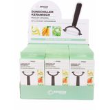 Benson Keramische dunschiller - Scherp lemmet - Geschikt voor links- en rechtshandigen - 4.2 cm - Zwart/Wit