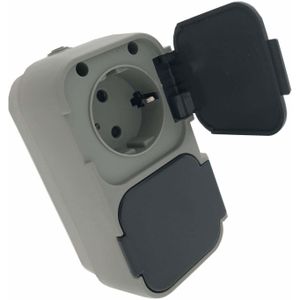 Benson WCD Dubbel Stopcontact - Wandcontactdoos - IP54 - 16A