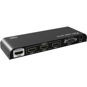 Allteq - HDMI schakelaar - 3-poorts - Zwart