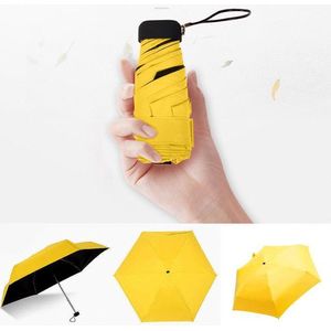 Lichtgewicht Paraplu | Mini Paraplu | Handtas Paraplu | Geel