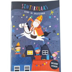 Sinterklaas Kleurboek / Activiteitenboek - Kleurboek Peuter - Kleurboeken voor Kinderen - Tekenboek - Kleurboek Kinderen - Tekenen Kinderen - Kleurplaten - Doeboek 4 jaar - 44 Pagina's + Sticker vel - 21 x 29 cm - Vanaf 3 jaar - Multi Kleuren
