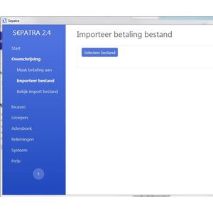 Sepatra SEPA Software - Betalingen en Incasso's - Eenvoudig en Functioneel