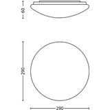 Philips Twirly plafonnière - grijs - klein - warmwit licht - 12 W