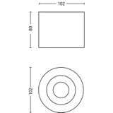 Philips Phase - opbouwspot - 1-lichts - zwart