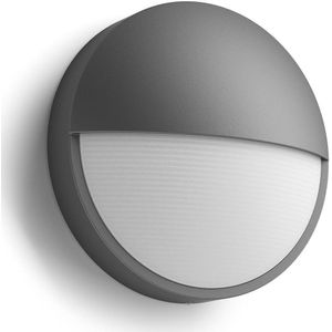 Philips myGarden Wandleuchte, Wandbeleuchtung für den Außenbereich, Anthrazit, Aluminium, IP64, II, Oberfläche