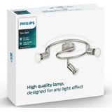 Philips Essentials Limbali Opbouwspot - GU10 - Mat Chroom - 3 x 50W - IP20