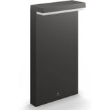 Philips Bustan Sokkellamp Klein - Antraciet - 4.5 W - Warmwit licht - Eenvoudige installatie - Geïntegreerde LED-lamp