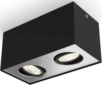Philips Box opbouwspot - 2-lichts - zwart