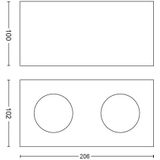 Philips Box opbouwspot - 2-lichts - zwart