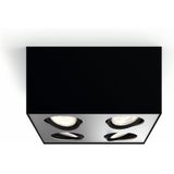 Philips Box opbouwspot - 4-lichts - zwart