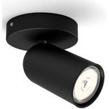 Philips Pongee opbouwspot - 1-lichts - zwart