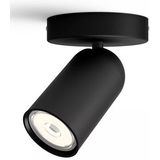 Philips Pongee opbouwspot - 1-lichts - zwart