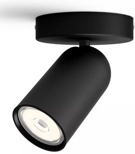 Philips Pongee opbouwspot - 1-lichts - zwart