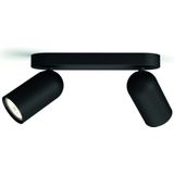 Philips - consumer pongee 2-licht-strahler 2xgu10 ip20 schwarz - 5058230pn