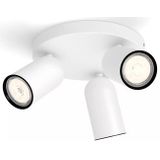Philips Pongee opbouwspot - 3-lichts - wit
