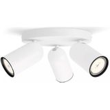 Philips Pongee opbouwspot - 3-lichts - wit