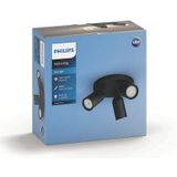 Philips - Pongee - Opbouwspot - Zwart - Hoogwaardige Materialen