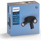 Philips - Pongee - Opbouwspot - Zwart - Hoogwaardige Materialen