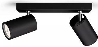 Philips Kosipo opbouwspot - 2-lichts - zwart
